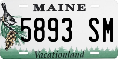 ME license plate 5893SM