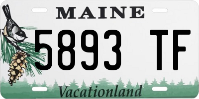 ME license plate 5893TF