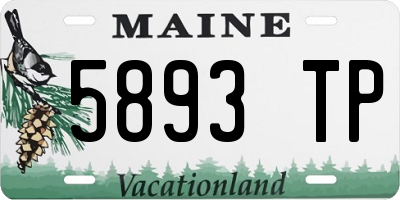 ME license plate 5893TP