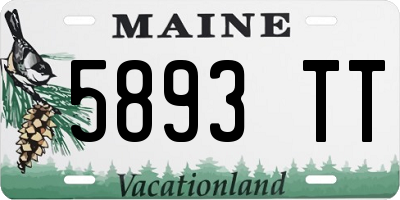 ME license plate 5893TT