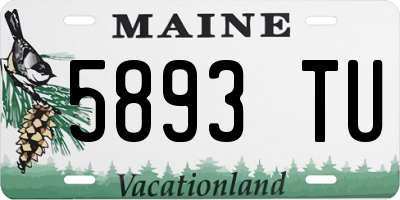 ME license plate 5893TU