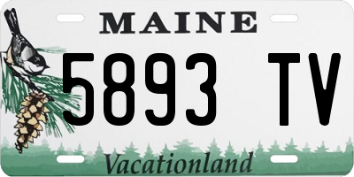 ME license plate 5893TV