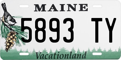 ME license plate 5893TY