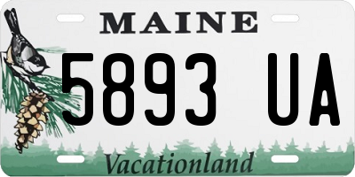 ME license plate 5893UA