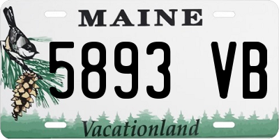 ME license plate 5893VB