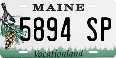 ME license plate 5894SP