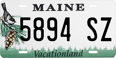 ME license plate 5894SZ