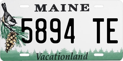 ME license plate 5894TE