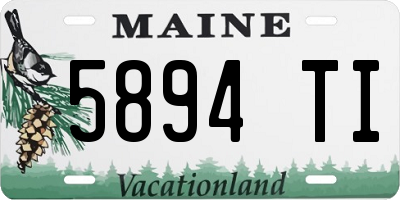 ME license plate 5894TI