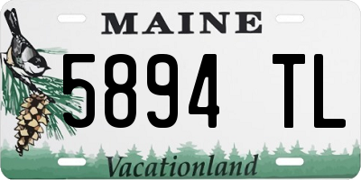 ME license plate 5894TL