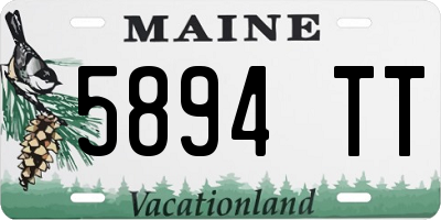 ME license plate 5894TT