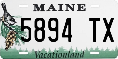 ME license plate 5894TX