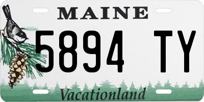 ME license plate 5894TY