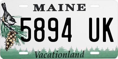 ME license plate 5894UK