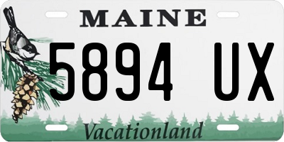 ME license plate 5894UX
