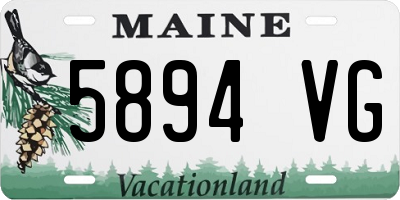 ME license plate 5894VG