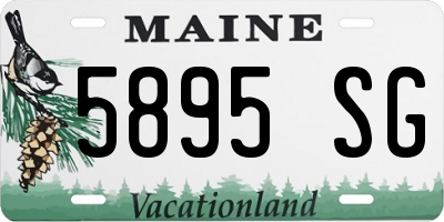 ME license plate 5895SG