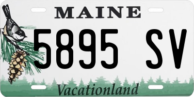 ME license plate 5895SV