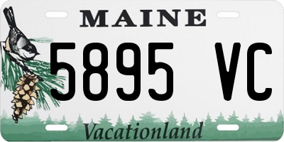 ME license plate 5895VC