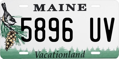 ME license plate 5896UV