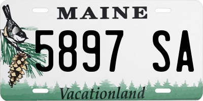 ME license plate 5897SA