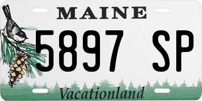 ME license plate 5897SP