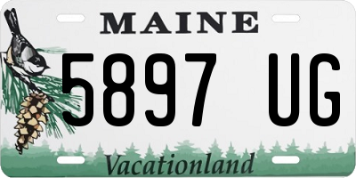 ME license plate 5897UG