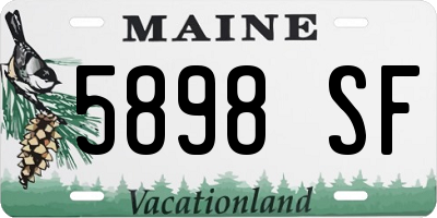 ME license plate 5898SF