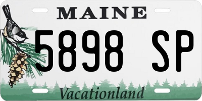 ME license plate 5898SP