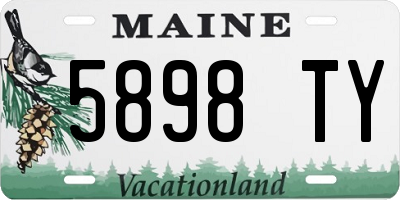 ME license plate 5898TY