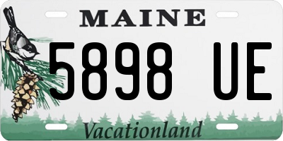 ME license plate 5898UE