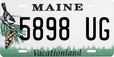 ME license plate 5898UG