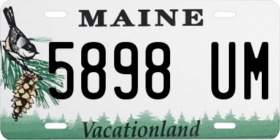 ME license plate 5898UM