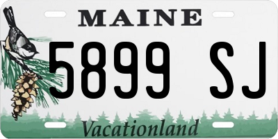 ME license plate 5899SJ