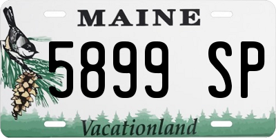 ME license plate 5899SP