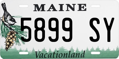 ME license plate 5899SY