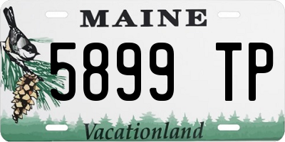 ME license plate 5899TP