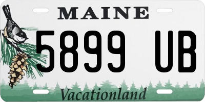 ME license plate 5899UB