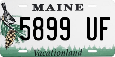 ME license plate 5899UF