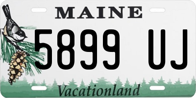 ME license plate 5899UJ