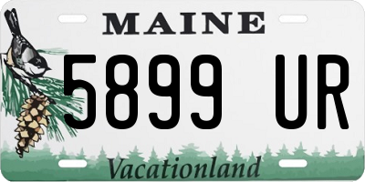 ME license plate 5899UR