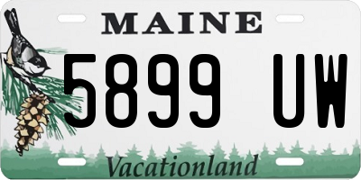 ME license plate 5899UW