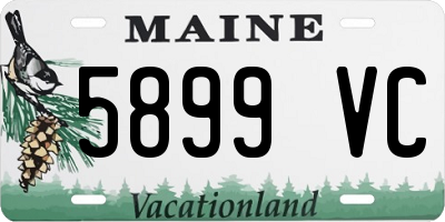 ME license plate 5899VC