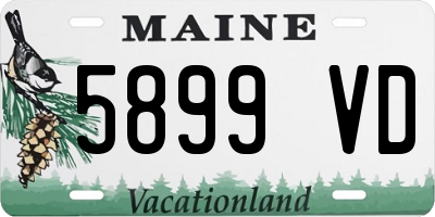 ME license plate 5899VD