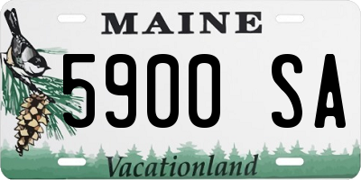 ME license plate 5900SA