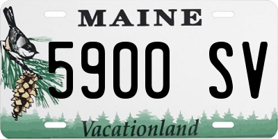 ME license plate 5900SV
