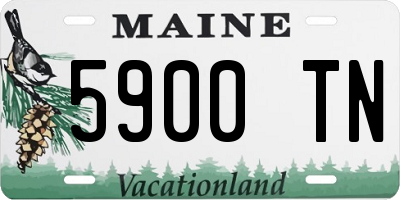 ME license plate 5900TN