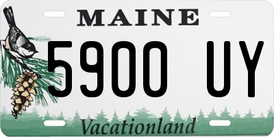 ME license plate 5900UY