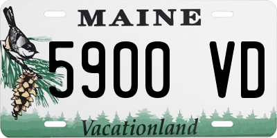 ME license plate 5900VD