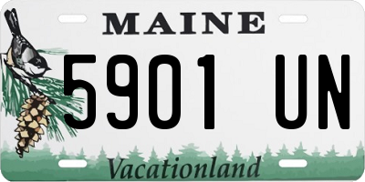 ME license plate 5901UN